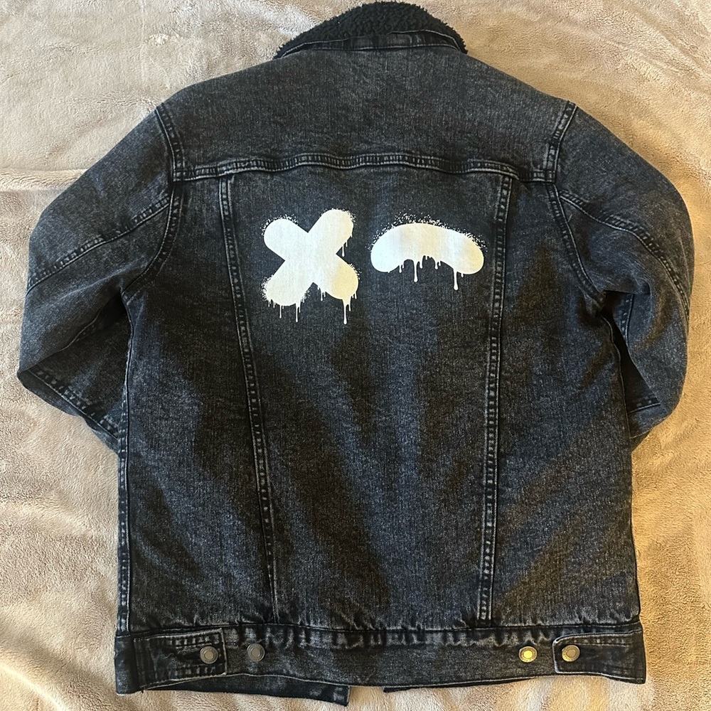 Rumble Boxing Denim Sherpa Lined Jacket XS